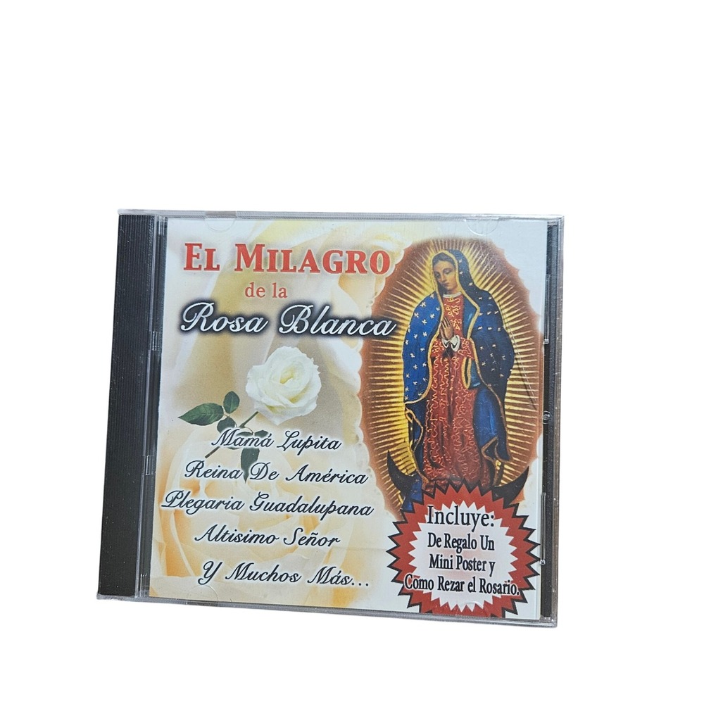 El Milagro de la Rosa Blanca CD Our Lady of Guadalupe 20 Tracks w/ Poster Sealed